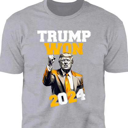 Trump Won 2024, Trump Winning Election Shirt, Trump 47th President Shirt Dark T1714 - GOP