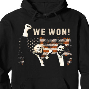 Trump Vance We Won, Trump Winning Election Shirt, Trump 47th President Shirt Dark T1715 - GOP