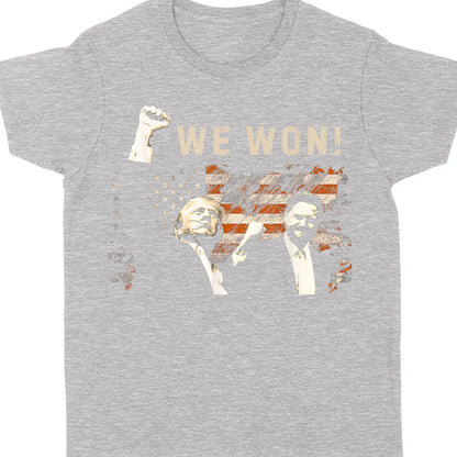 Trump Vance We Won, Trump Winning Election Shirt, Trump 47th President Shirt Dark T1715 - GOP