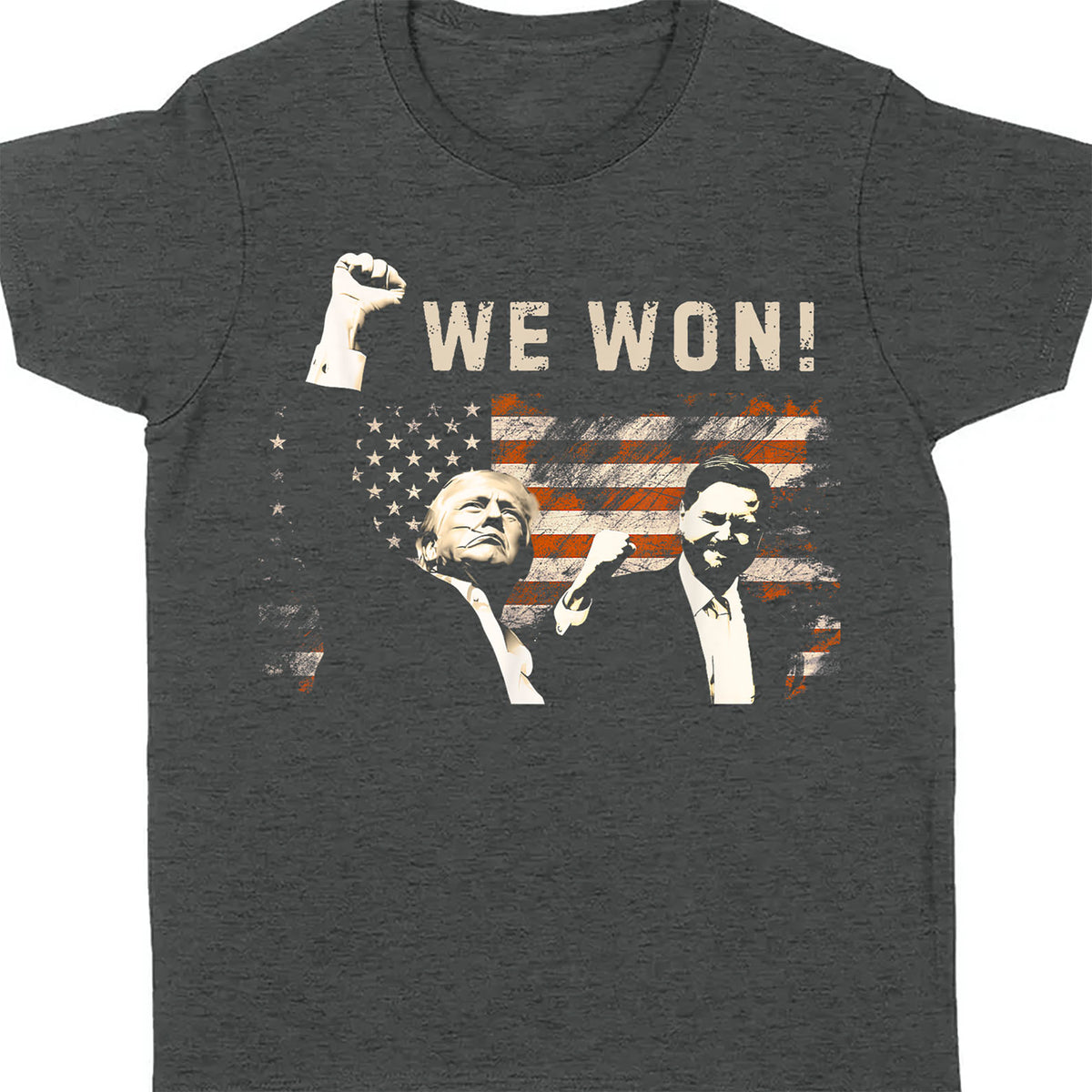 Trump Vance We Won, Trump Winning Election Shirt, Trump 47th President Shirt Dark T1715 - GOP