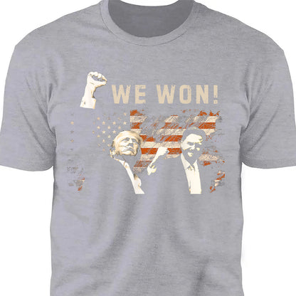 Trump Vance We Won, Trump Winning Election Shirt, Trump 47th President Shirt Dark T1715 - GOP