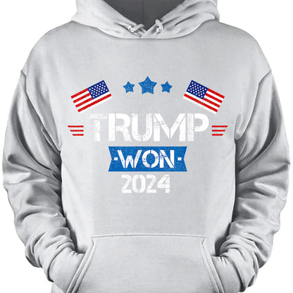 Trump Won 2024, Trump Winning Election Shirt, Trump 47th President Shirt Dark T1716 - GOP