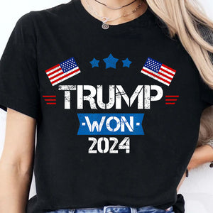 Trump Won 2024, Trump Winning Election Shirt, Trump 47th President Shirt Dark T1716 - GOP