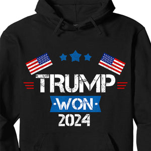 Trump Won 2024, Trump Winning Election Shirt, Trump 47th President Shirt Dark T1716 - GOP