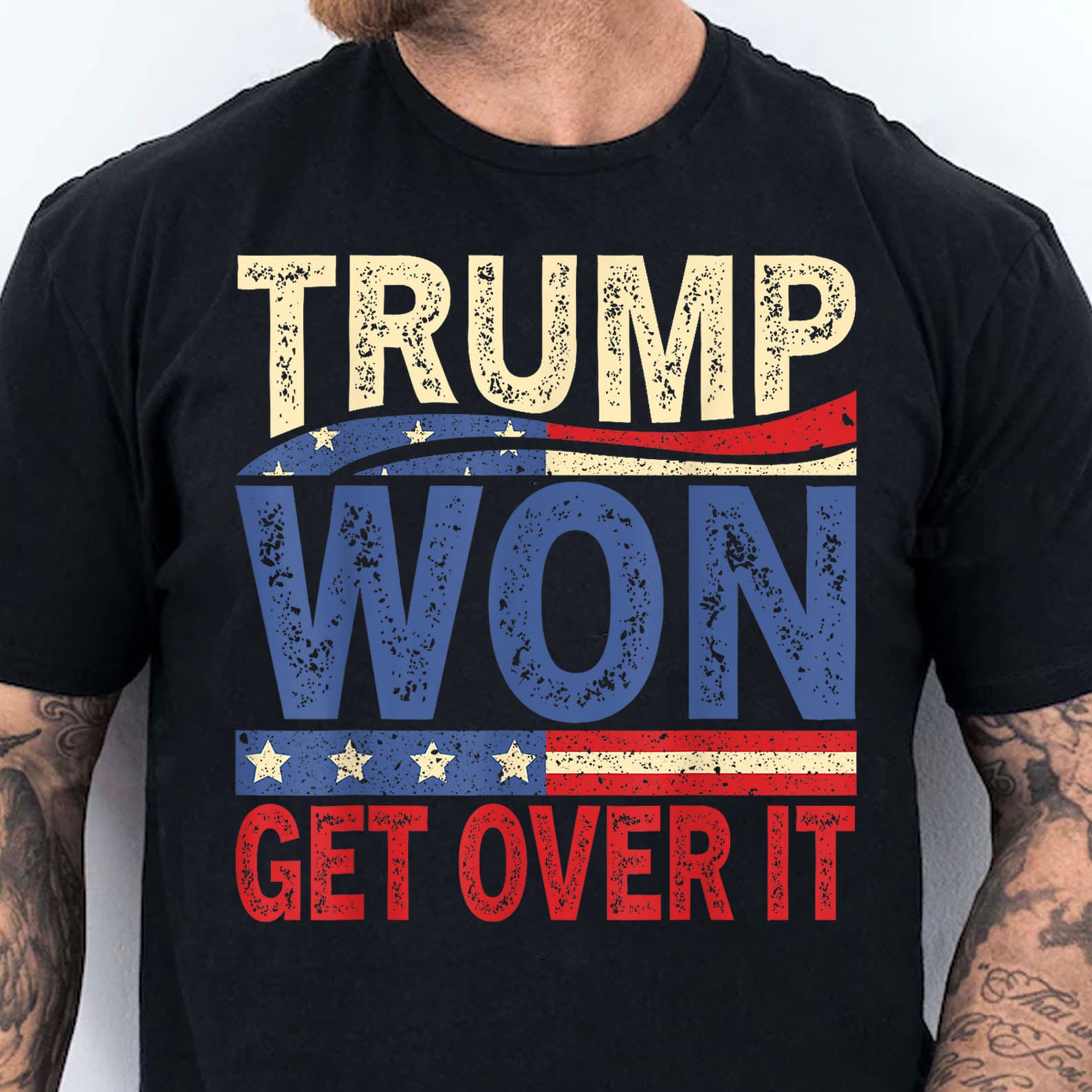 Trump Won Again Get Over It Shirt, Trump 2024 Shirt, Trump 47th President Shirt Dark T1718 - GOP