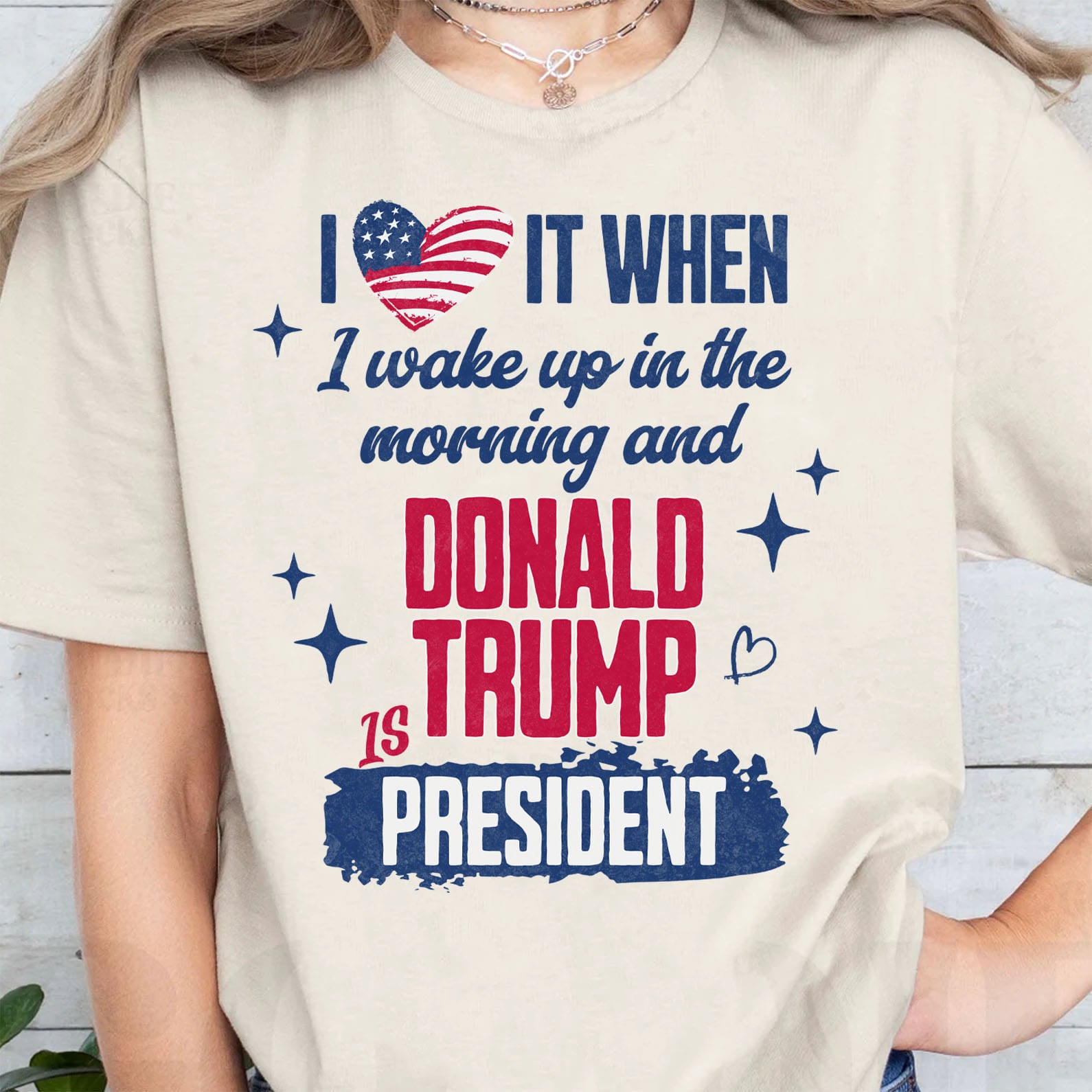 I Love It When I Wake Up In the Morning Trump Is President Shirt, Trump 47th President Sweatshirt Bright T1721 - GOP