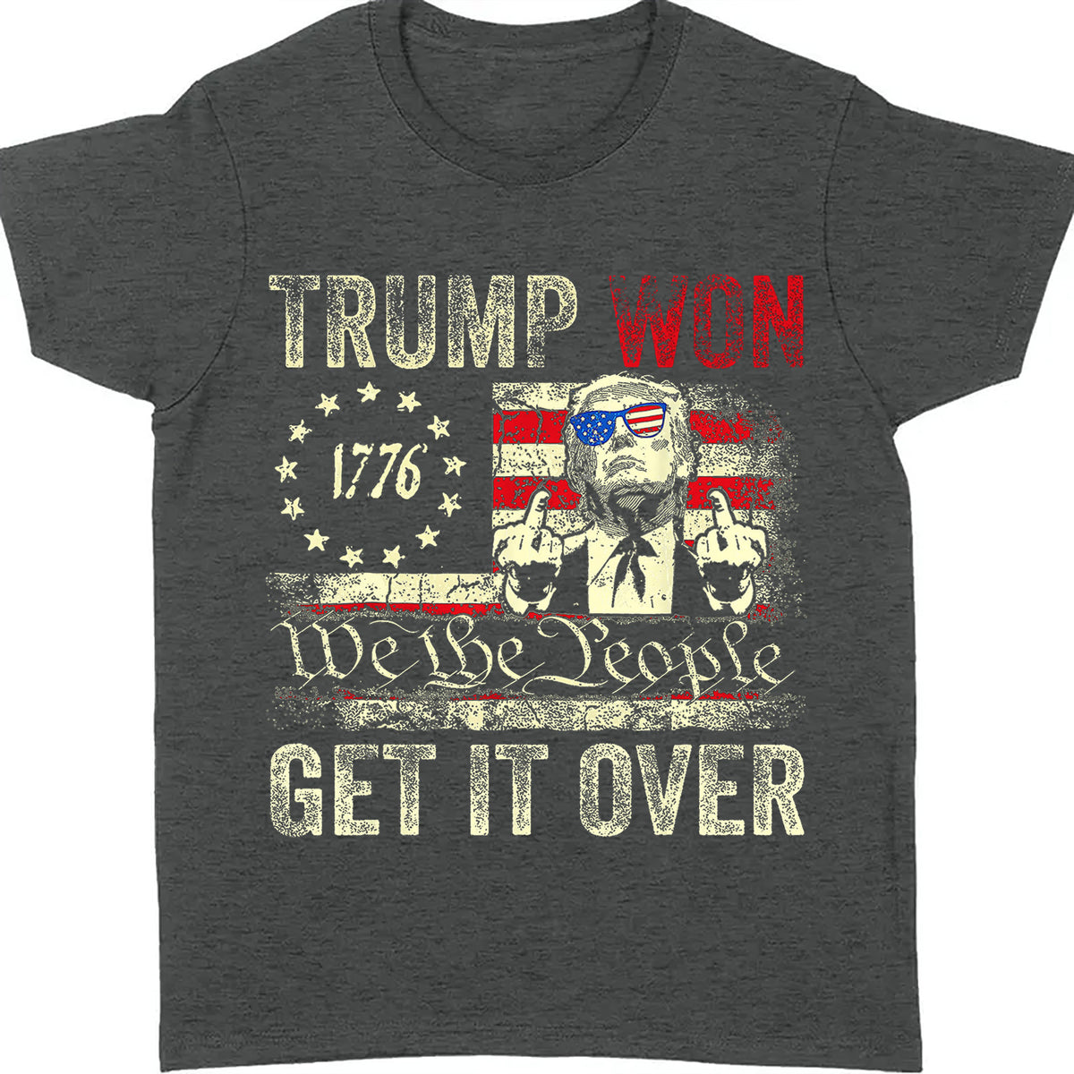 Trump We Won, Funny Trump Winning Election Shirt, Trump 47th President Shirt Dark T1723 - GOP