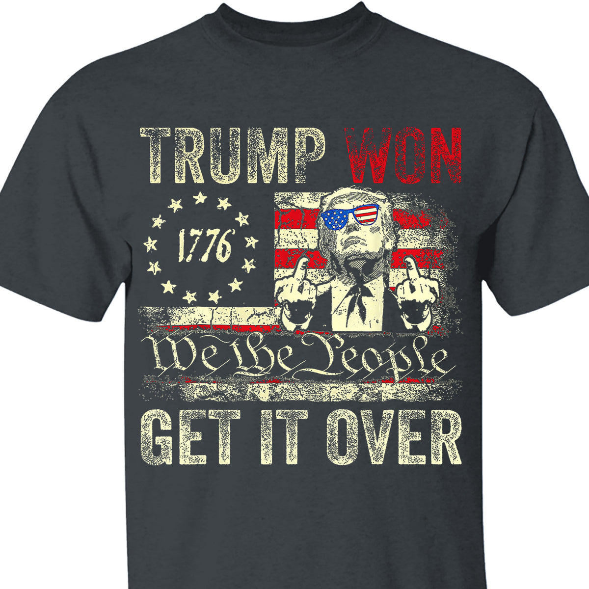 Trump We Won, Funny Trump Winning Election Shirt, Trump 47th President Shirt Dark T1723 - GOP
