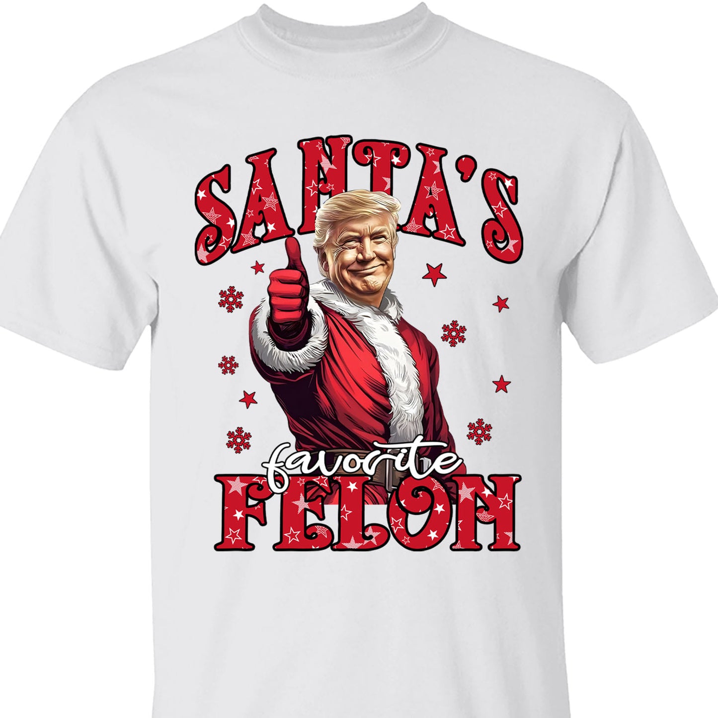 Santa's Favorite Felon, Christmas Santa Claus, Trump 47th President Sweatshirt Bright T1729 - GOP