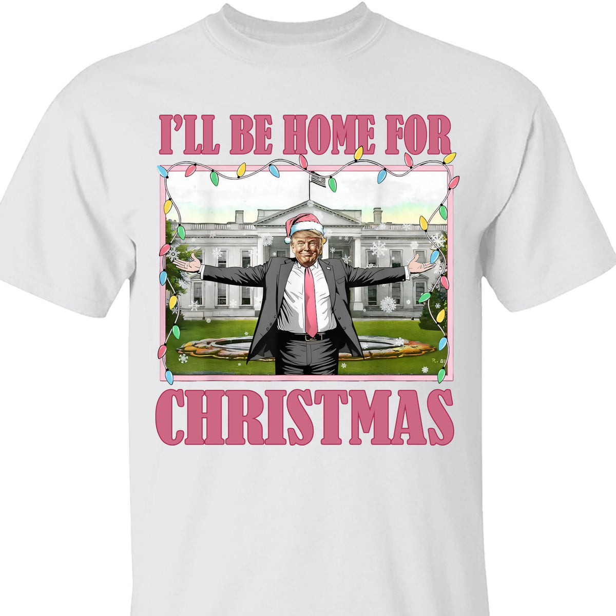 I'll Be Home For Christmas, Funny Trump Christmas, Trump 47th President Sweatshirt Bright T1732 - GOP