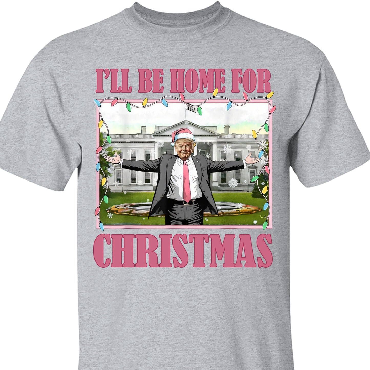 I'll Be Home For Christmas, Funny Trump Christmas, Trump 47th President Sweatshirt Bright T1732 - GOP