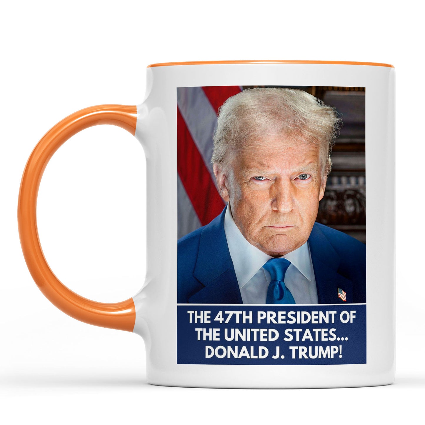 President Donald Trump Official Portrait 2025 Mug, The 47th President Of The United States Mug, Trump 47th President White Mug Accent Mug T1733 - GOP