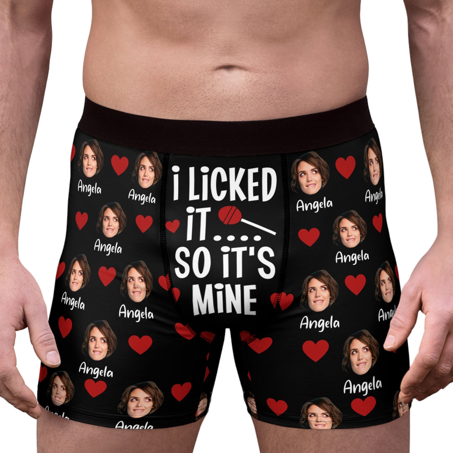 I Licked It So It's Mine | Live Preview Custom Face Photo Boxer Briefs | Personalized Gift Ideas for Husband, Boyfriend, Valentines Day 681736