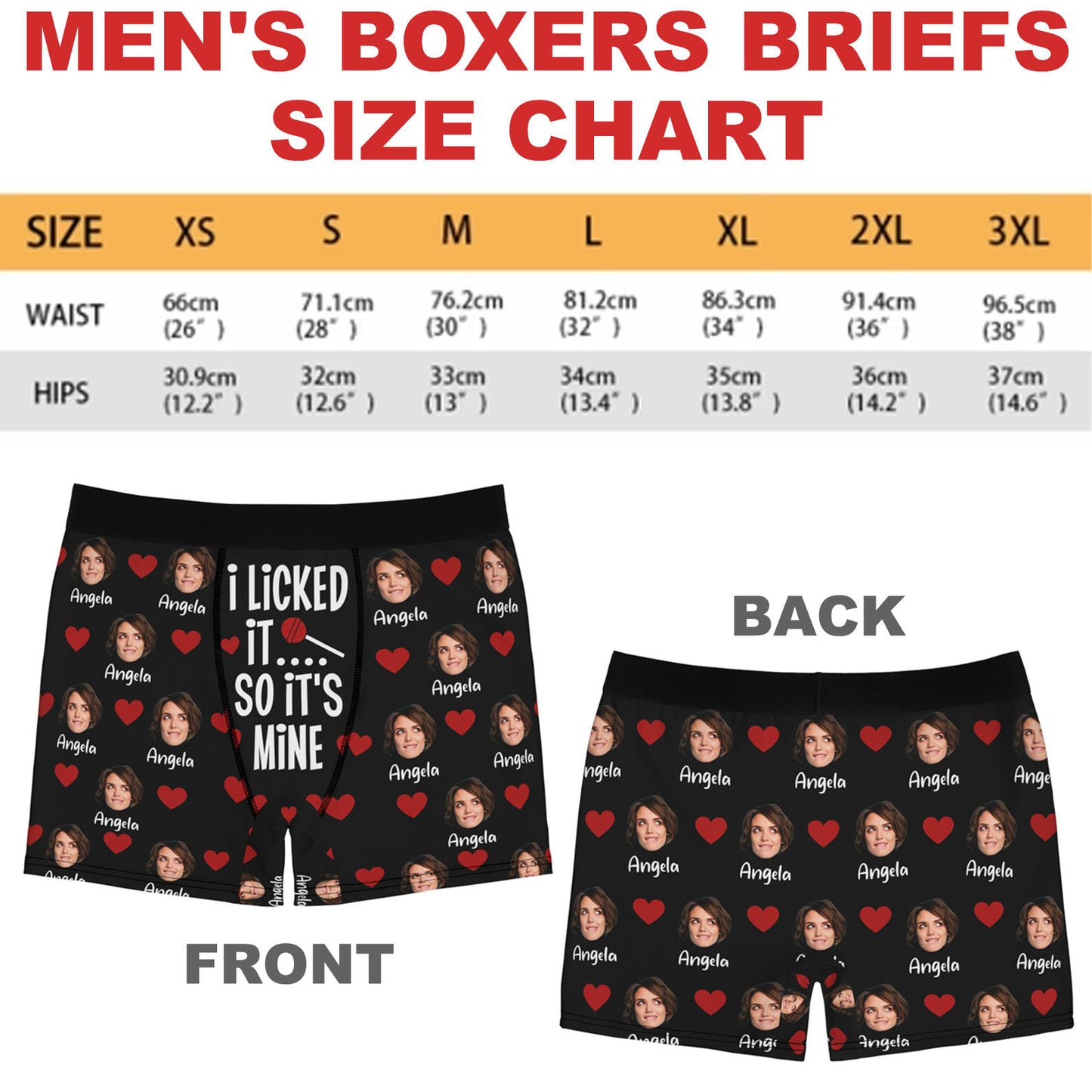 I Licked It So It's Mine | Live Preview Custom Face Photo Boxer Briefs | Personalized Gift Ideas for Husband, Boyfriend, Valentines Day 681736