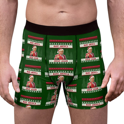Make America Great Again Boxer Briefs, Trump Christmas Gift, Trump Boxer Briefs, Trump Funny Gift 681741 - GOP