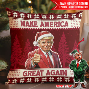 Make America Great Again, Funny Trump Pillow, Trump Won 2024 Christmas Pillow 681741 - GOP