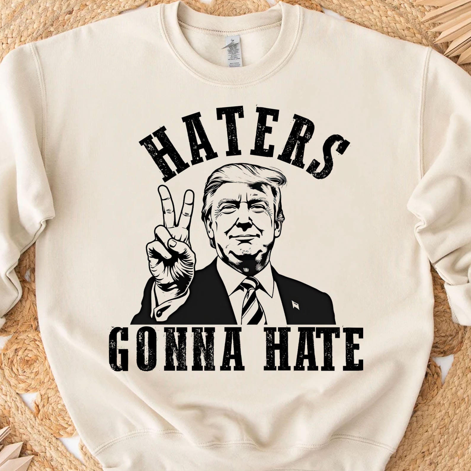 Haters Gonna Hate, MAGA Trump, Republican Party Pro Trump 2024, Trump Won 47th President Sweatshirt Bright T1744 - GOP