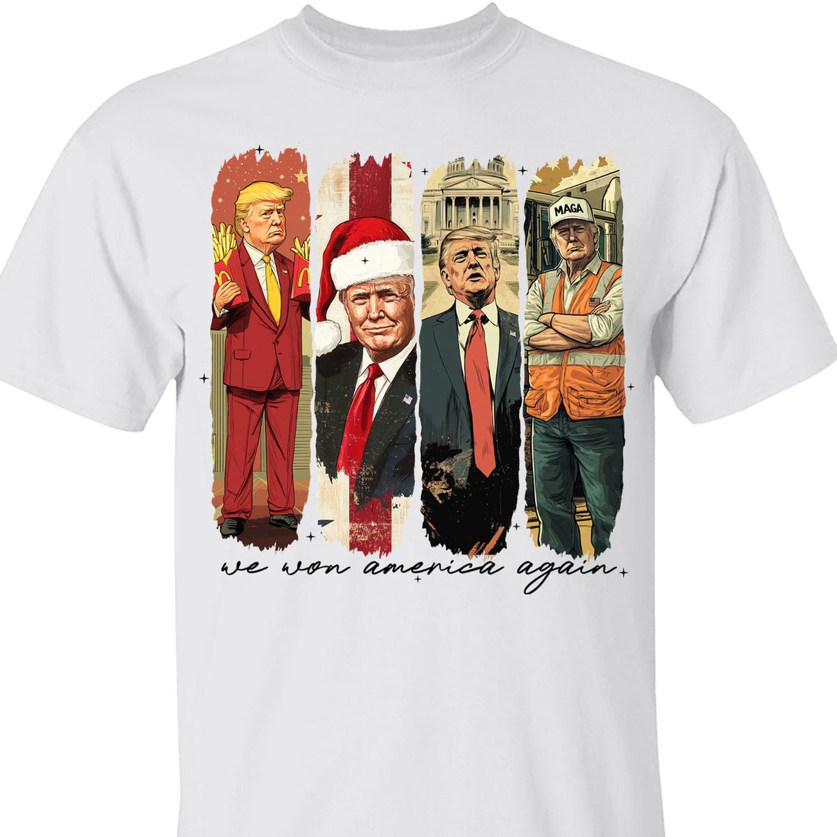 We Won America Again, Mac Daddy, MAGA Trump, Trump Won 47th President Sweatshirt Bright T1746 - GOP
