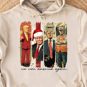 We Won America Again, Mac Daddy, MAGA Trump, Trump Won 47th President Sweatshirt Bright T1746 - GOP