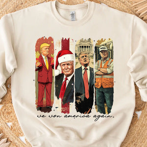 We Won America Again, Mac Daddy, MAGA Trump, Trump Won 47th President Sweatshirt Bright T1746 - GOP