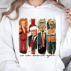 We Won America Again, Mac Daddy, MAGA Trump, Trump Won 47th President Sweatshirt Bright T1746 - GOP