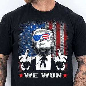 Trump We Won , Trump Won, Funny Trump Shirt, Trump 47th President Shirt Dark T1747 - GOP