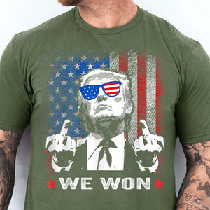 Trump We Won , Trump Won, Funny Trump Shirt, Trump 47th President Shirt Dark T1747 - GOP