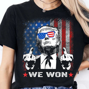 Trump We Won , Trump Won, Funny Trump Shirt, Trump 47th President Shirt Dark T1747 - GOP