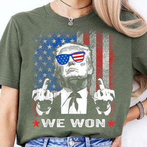 Trump We Won , Trump Won, Funny Trump Shirt, Trump 47th President Shirt Dark T1747 - GOP