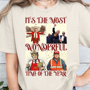 It's The Most Wonderful Time of Year, Humorous Trump Christmas Shirt, Trump 47th President Sweatshirt Bright T1753 - GOP