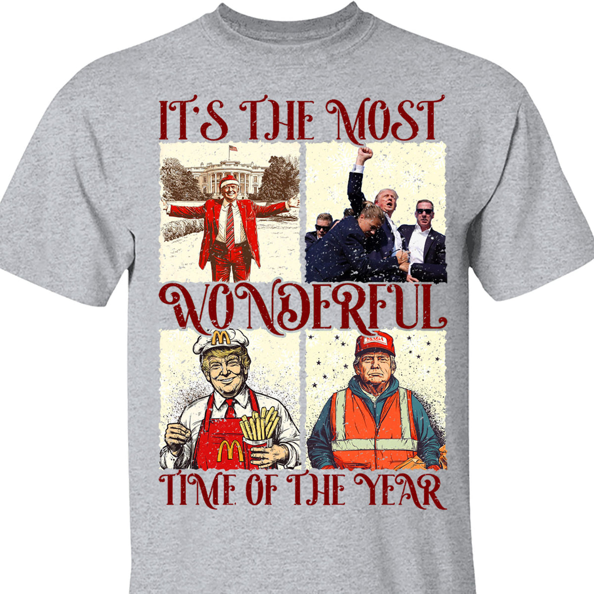 It's The Most Wonderful Time of Year, Humorous Trump Christmas Shirt, Trump 47th President Sweatshirt Bright T1753 - GOP