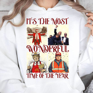 It's The Most Wonderful Time of Year, Humorous Trump Christmas Shirt, Trump 47th President Sweatshirt Bright T1753 - GOP