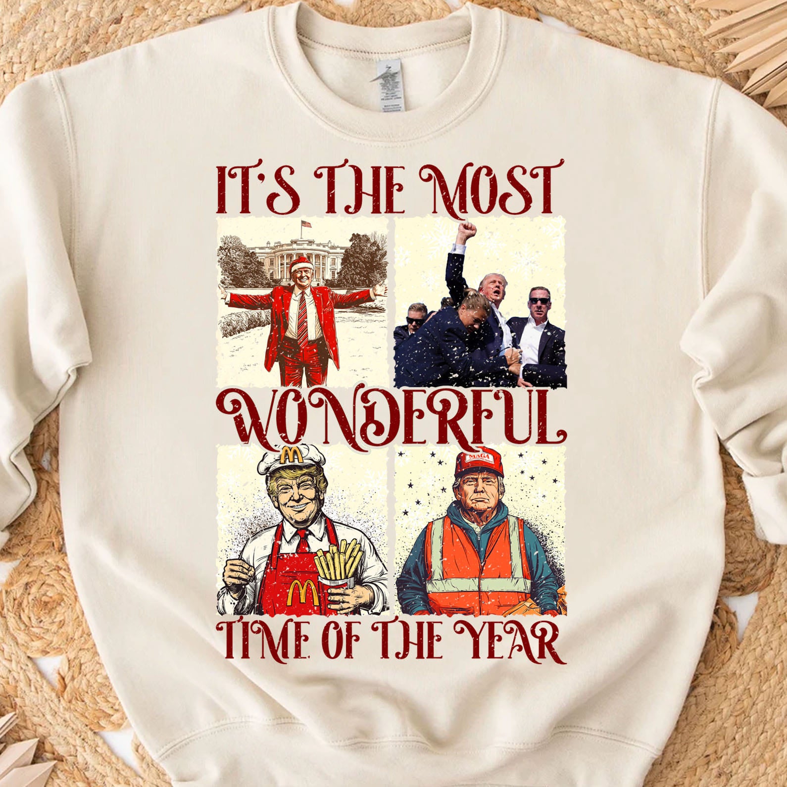 It's The Most Wonderful Time of Year, Humorous Trump Christmas Shirt, Trump 47th President Sweatshirt Bright T1753 - GOP