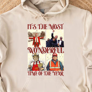 It's The Most Wonderful Time of Year, Humorous Trump Christmas Shirt, Trump 47th President Sweatshirt Bright T1753 - GOP