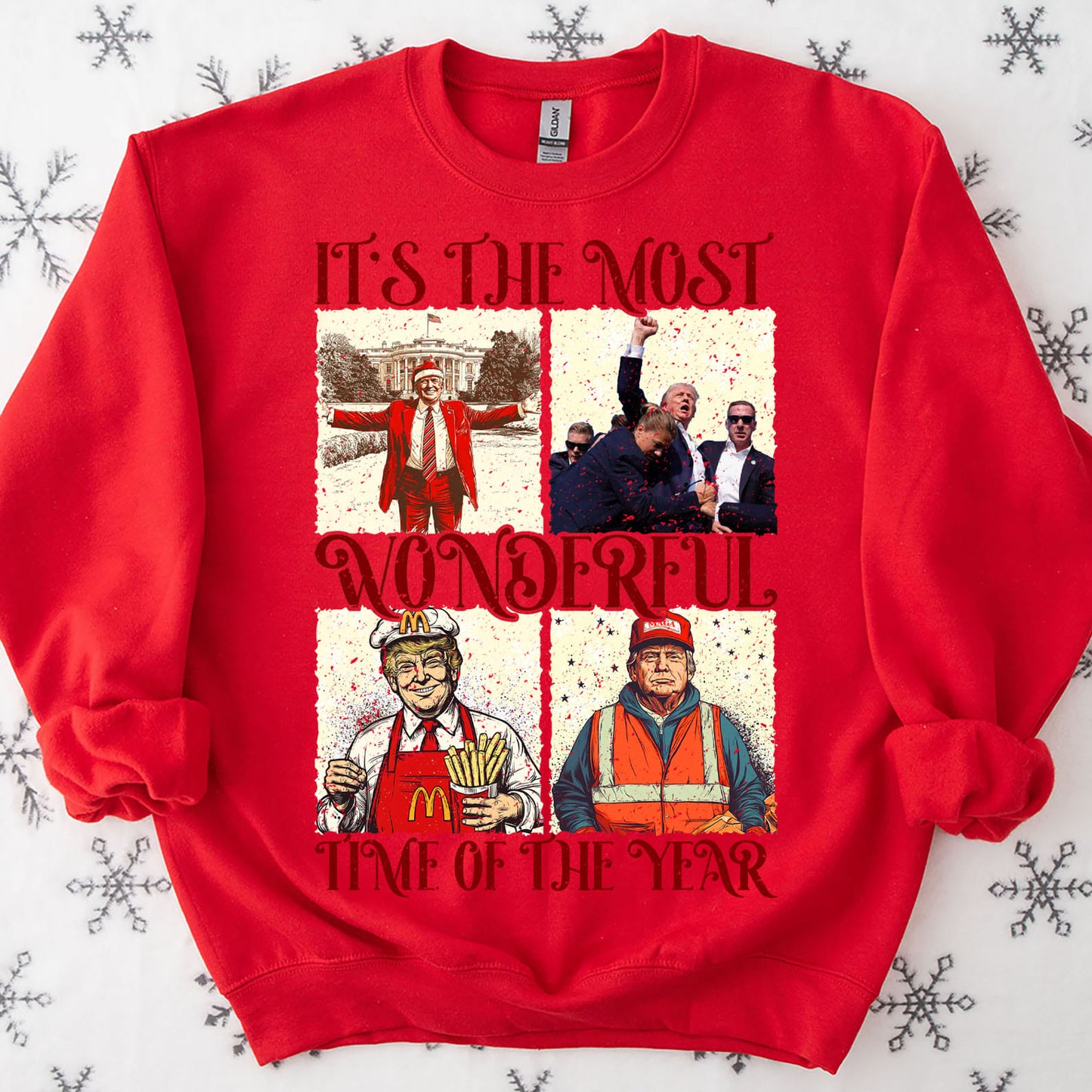 It's The Most Wonderful Time of Year, Humorous Trump Christmas Shirt, Trump 47th President Sweatshirt Bright T1753 - GOP
