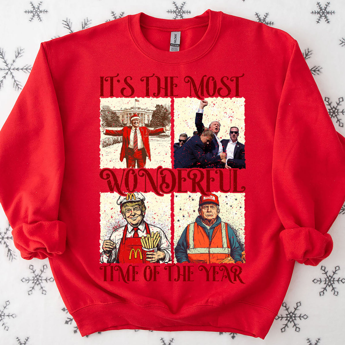 It's The Most Wonderful Time of Year, Humorous Trump Christmas Shirt, Trump 47th President Sweatshirt Bright T1753 - GOP