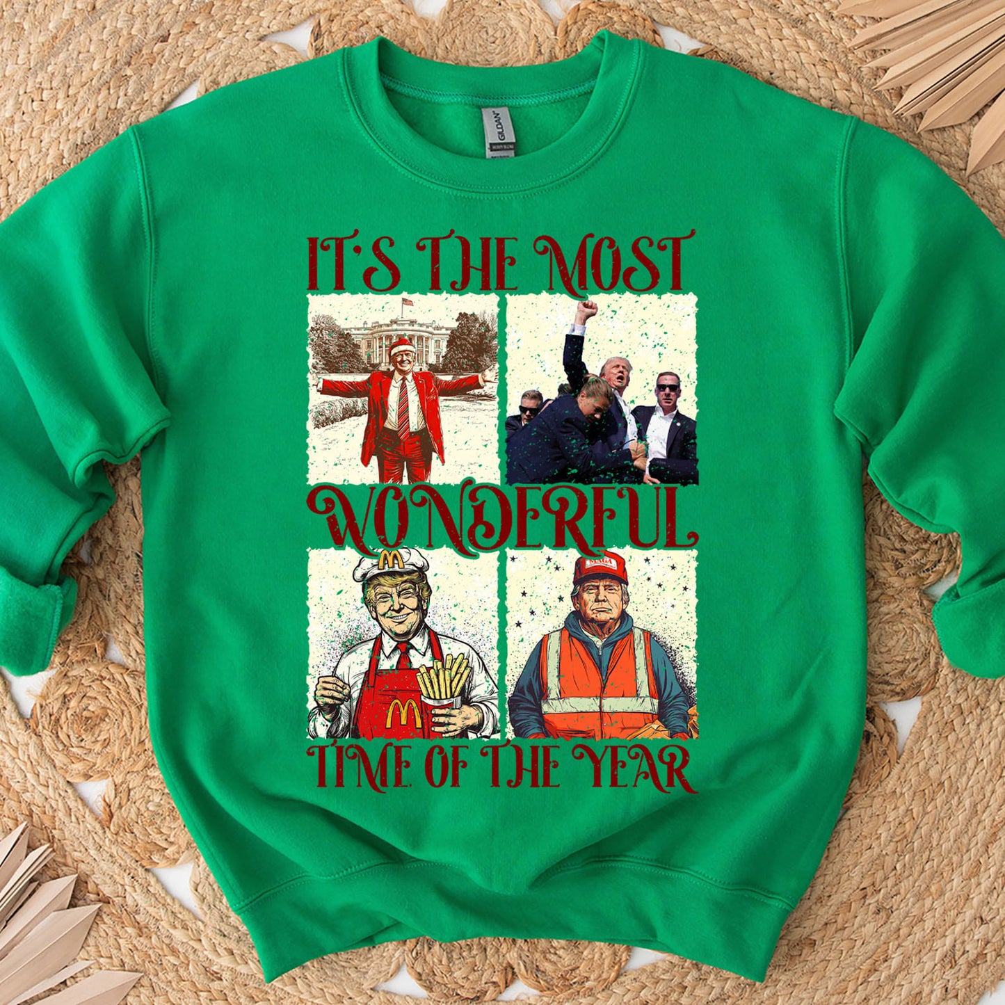It's The Most Wonderful Time of Year, Humorous Trump Christmas Shirt, Trump 47th President Sweatshirt Bright T1753 - GOP