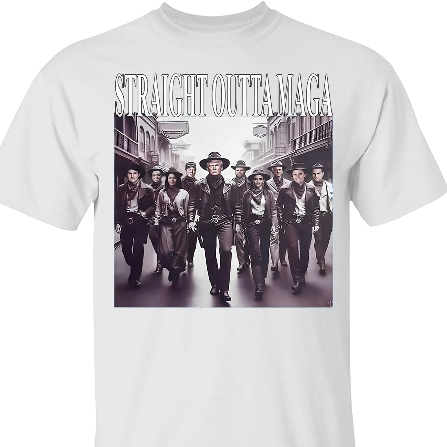 Straight Outta MAGA, Humorous Trump Shirt, Trump 47th President Sweatshirt Bright T1754 - GOP