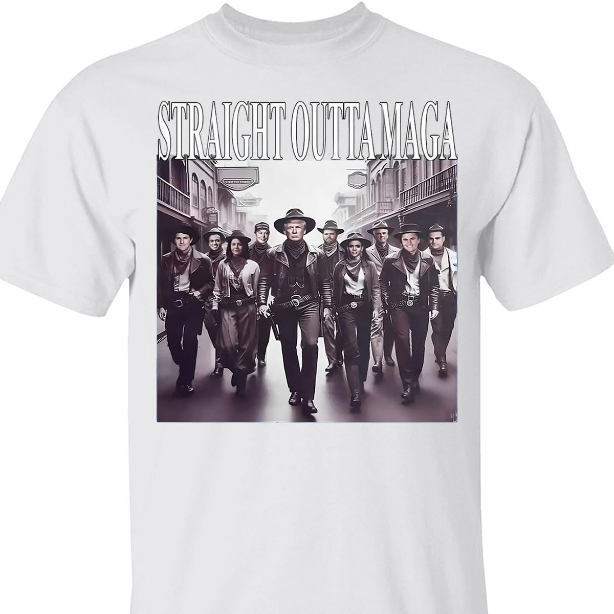 Straight Outta MAGA, Humorous Trump Shirt, Trump 47th President Sweatshirt Bright T1754 - GOP