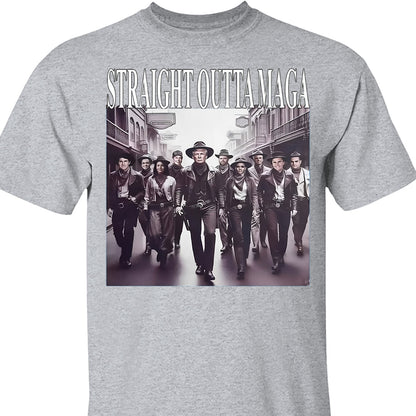 Straight Outta MAGA, Humorous Trump Shirt, Trump 47th President Sweatshirt Bright T1754 - GOP