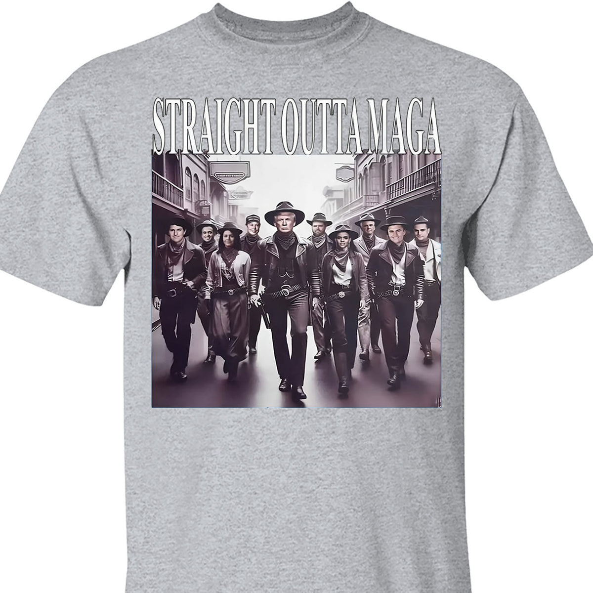 Straight Outta MAGA, Humorous Trump Shirt, Trump 47th President Sweatshirt Bright T1754 - GOP