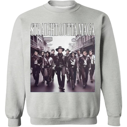 Straight Outta MAGA, Humorous Trump Shirt, Trump 47th President Sweatshirt Bright T1754 - GOP