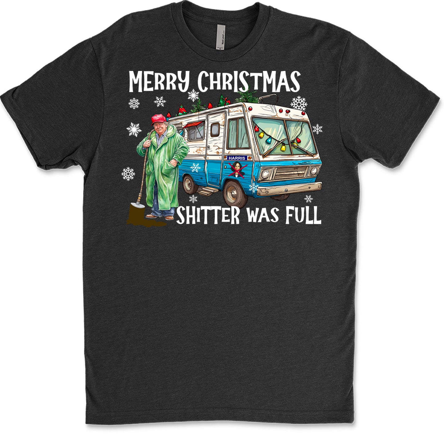 Trump 2024 Merry Christmas Shitter Was Full, Trump Merry Christmas Vibes Sweatshirt T1756 - GOP