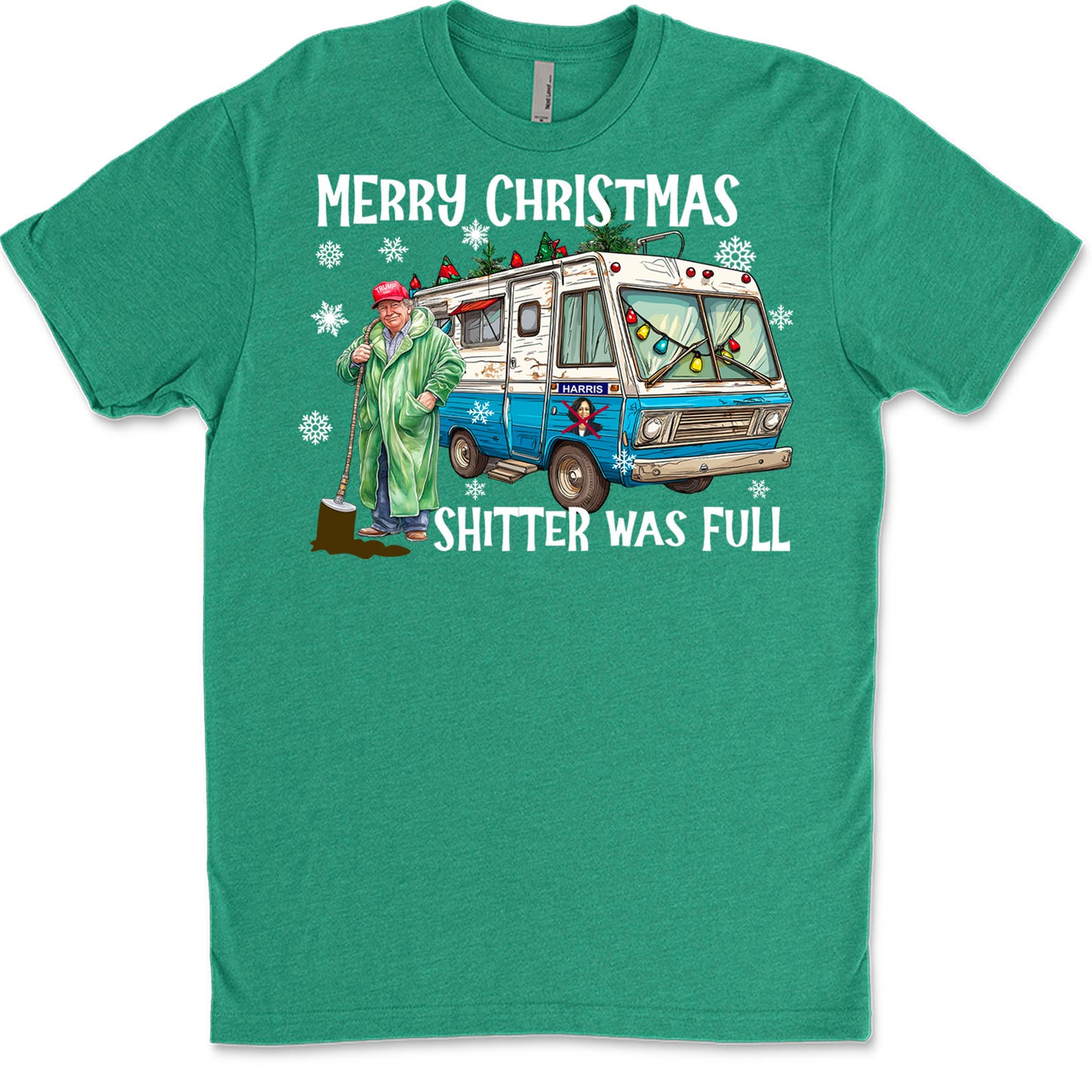 Trump 2024 Merry Christmas Shitter Was Full, Trump Merry Christmas Vibes Sweatshirt T1756 - GOP