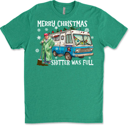 Trump 2024 Merry Christmas Shitter Was Full, Trump Merry Christmas Vibes Sweatshirt T1756 - GOP