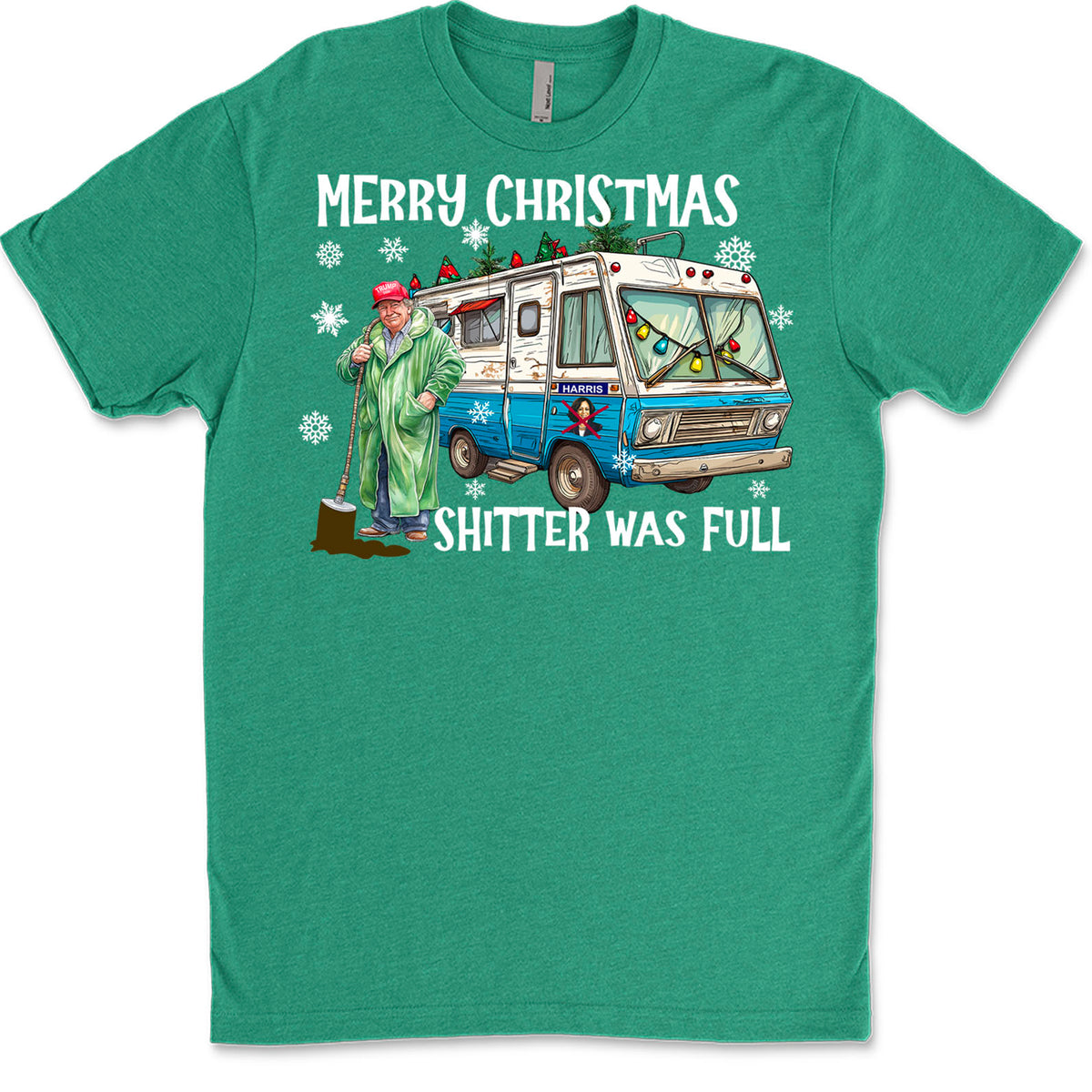 Trump 2024 Merry Christmas Shitter Was Full, Trump Merry Christmas Vibes Sweatshirt T1756 - GOP