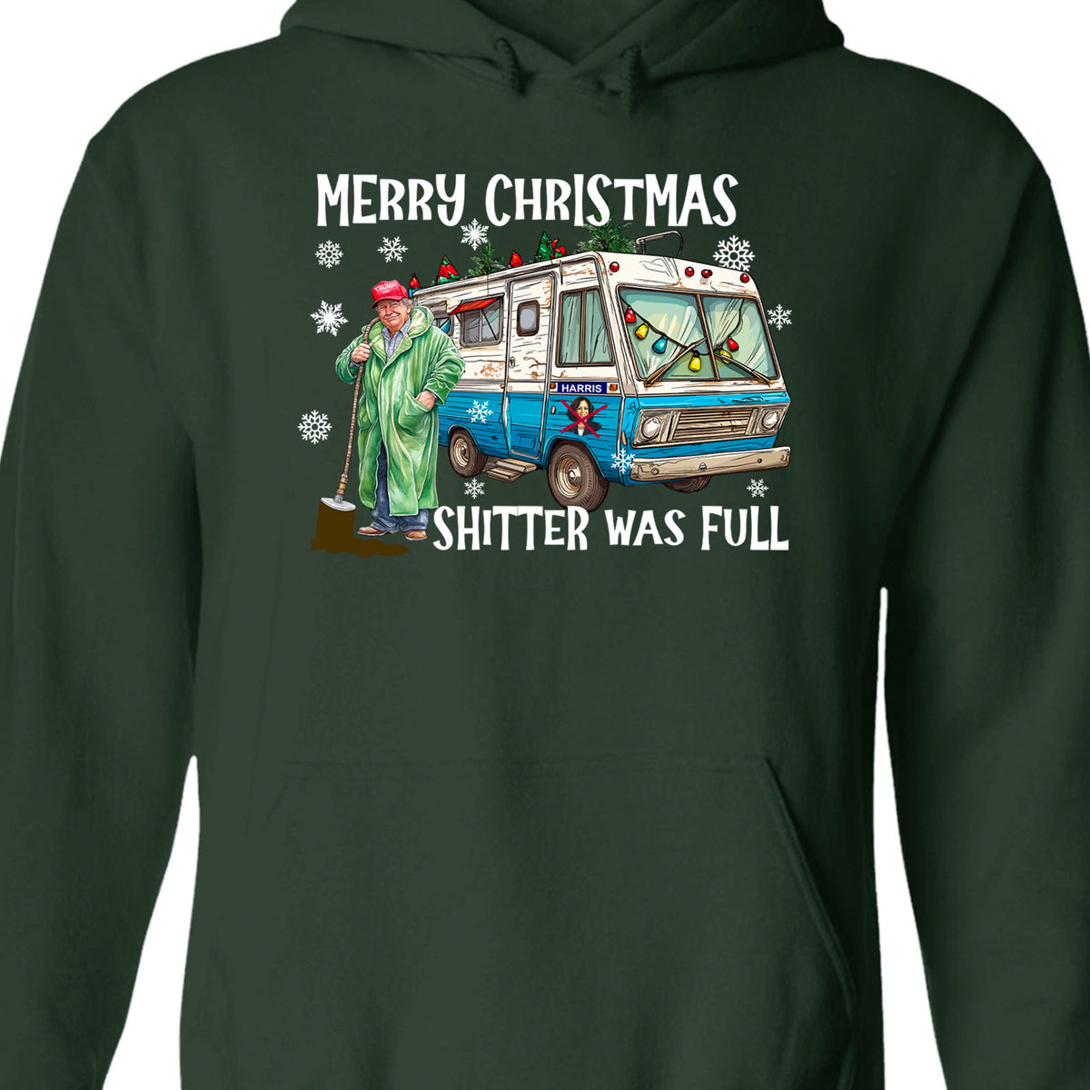 Trump 2024 Merry Christmas Shitter Was Full, Trump Merry Christmas Vibes Sweatshirt T1756 - GOP
