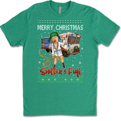 Trump 2024 Merry Christmas Shitter’s Full, Funny Trump Christmas Shirt, Trump 47th President Sweatshirt Dark T1757 - GOP