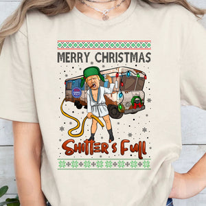 Trump 2024 Merry Christmas Shitter’s Full, Funny Trump Christmas Shirt, Trump 47th President Sweatshirt Bright T1757 - GOP