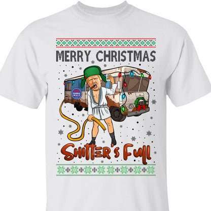 Trump 2024 Merry Christmas Shitter’s Full, Funny Trump Christmas Shirt, Trump 47th President Sweatshirt Bright T1757 - GOP